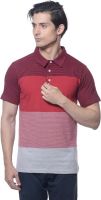 Carve Striped Men's Polo Neck Red T-Shirt