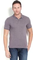 HIGHLANDER Solid Men's Polo Neck Purple T-Shirt