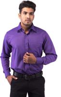 Indian Weller Men's Checkered Formal Purple Shirt