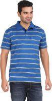 Moonwalker Striped Men's Polo Neck Dark Blue T-Shirt