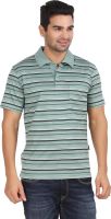 Moonwalker Striped Men's Polo Neck Multicolor T-Shirt