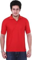 NGT Solid Men's Polo Neck Red T-Shirt