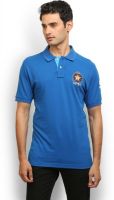 Police Solid Men's Polo Neck Blue T-Shirt