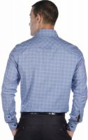 Provogue Men's Checkered Casual Blue Shirt