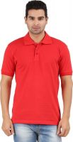 Rawpockets Solid Men's Polo Neck Red T-Shirt