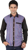 Trendster Men's Checkered Casual Blue Shirt