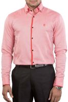 Unkonventional Men's Self Design Formal Pink Shirt