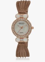 Exotica Fashion Golden Metal Analog Watch