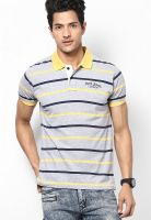 Pepe Jeans Grey Striped Polo T-Shirts