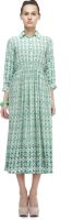 Zaivaa Women's Maxi Green Dress