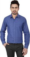 Hancock Men's Solid Formal Blue Shirt