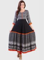 Libas Black Printed Kurta