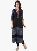 Libas Black Printed Kurta