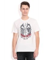 American Swan White Round Neck T-Shirt