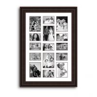 Elegant Arts And Frames 15 Pocket Family Brown Photo Frame