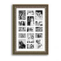 Elegant Arts And Frames 15 Pocket Family Silver Photo Frame