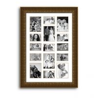Elegant Arts And Frames 15 Pocket Family Photo Frame Gold
