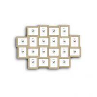 Elegant Arts And Frames 20 In 1 Collage Photo Frame Cream