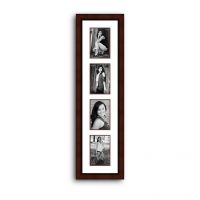 Elegant Arts And Frames 4 Pocket Vertical Collage Photo Frame Maroon