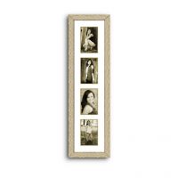 Elegant Arts And Frames 4 Pocket Vertical Collage Photo Frame Cream