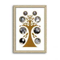 Elegant Arts And Frames Family Tree Photo Frame Cream