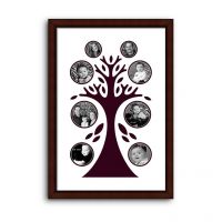 Elegant Arts And Frames Family Tree Photo Frame Maroon