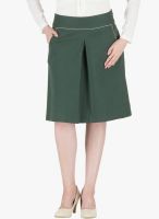 Kaaryah Green Flared Skirt
