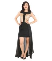 Tanisshi Fashion Goldenrod Polyester Maxi Dress Tanisshi Fashion Goldenrod Polyester Maxi Dress