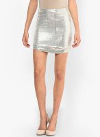 Riot Jeans Silver Flared Skirt