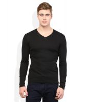 United Colors Of Benetton Black V-Neck Neck T shirt