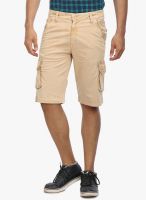 WYM Beige Solid Shorts