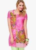 Yepme Pink Printed Kurtis