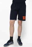 Camino Solid Navy Blue Shorts