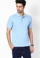 Wilkins & Tuscany Blue Solid Polo T-Shirts