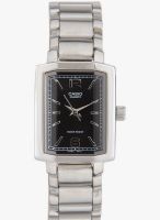 Casio Enticer Lady's Ltp-1233D-1Adf (Sh47) Silver/Black Analog Watch