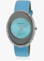 Exotica Fashion Blue Metal Analog Watch