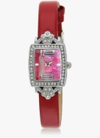 Exotica Fashion Red Metal Analog Watch