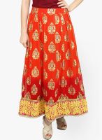 Globus Red A-Line Skirt