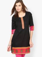 Kira Black Printed Kurta