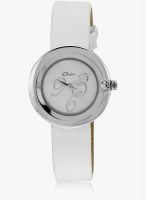 Olvin 1669 Sl01 White/Silver Analog Watch