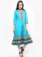 Rain & Rainbow Blue Cotton Kurta