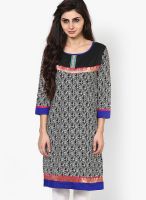 Span Blue Printed Kurta