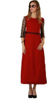 Belle Fille Women's A-line Red Dress