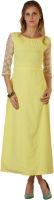 Belle Fille Women's A-line Yellow Dress