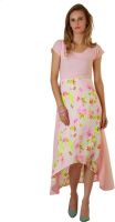 Belle Fille Women's High Low Pink Dress