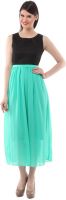Eyelet Women's Empire Waist Green Dress
