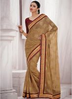 Indian Women By Bahubali Beige Sarees