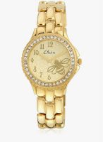 Olvin 1698 Ym02 Golden/Golden Analog Watch