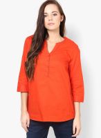 Only Orange 3/4Th Sleeve Shirt
