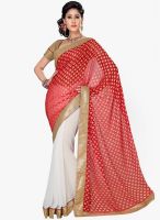 Saree Swarg Red Embroidered Saree